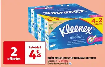 Auchan BOÎTE MOUCHOIRS THE ORIGINAL KLEENEX offre