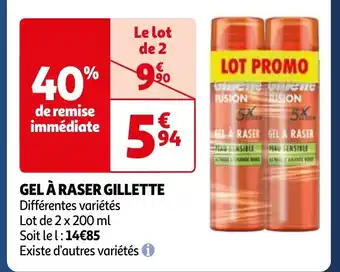Auchan GEL À RASER GILLETTE offre