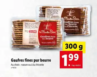 Lidl Gaufres fines pur beurres offre
