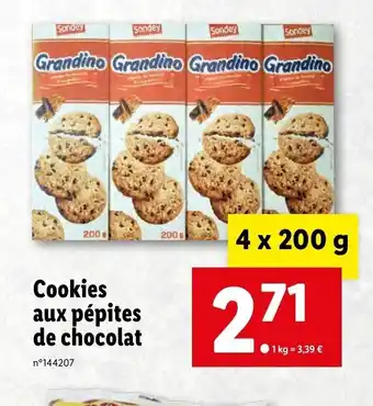 Lidl Cookies aux pépites de chocolat offre