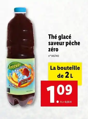 Lidl Thé glacé saveur pêche zéro offre