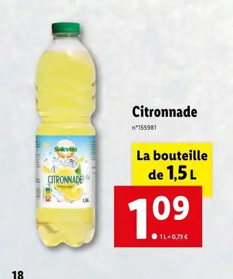 Lidl Citronnade offre