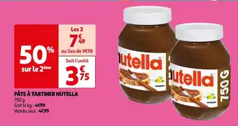 Auchan PÂTE À TARTINER NUTELLA offre