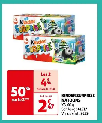 Auchan KINDER SURPRISE NATOONS offre