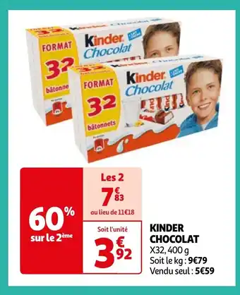 Auchan KINDER CHOCOLAT offre