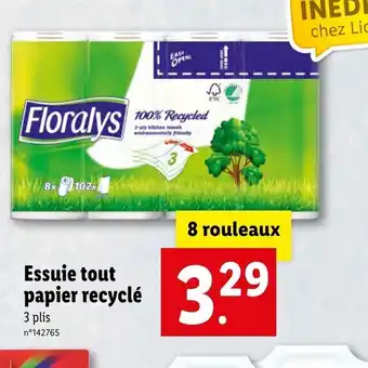 Lidl Essuie tout papier recyclé offre