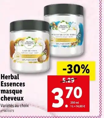 Lidl Herbal Essences masque cheveux offre