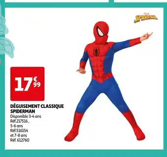 Auchan DÉGUISEMENT CLASSIQUE SPIDERMAN offre