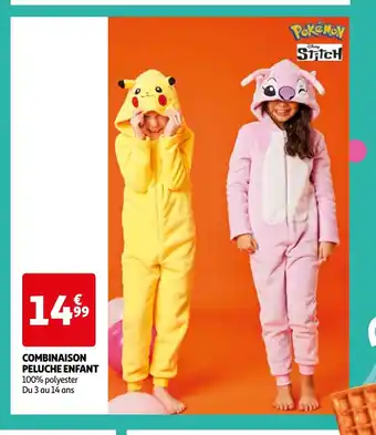 Auchan COMBINAISON PELUCHE ENFANT offre