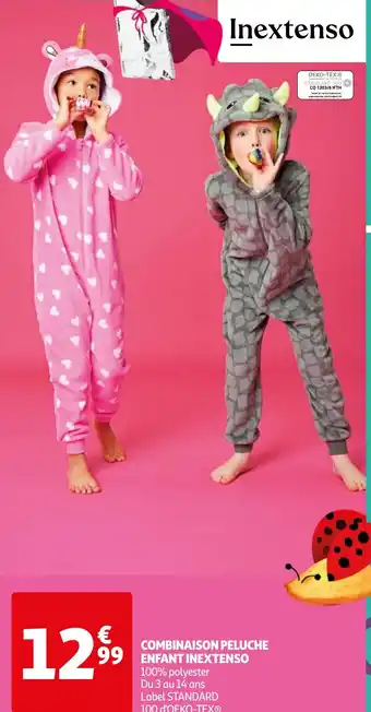 Auchan COMBINAISON PELUCHE ENFANT INEXTENSO offre