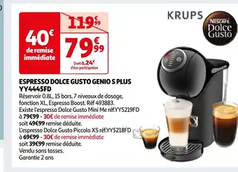 Auchan ESPRESSO DOLCE GUSTO GENIO S PLUS offre