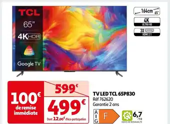 Auchan TV LED TCL 65P830 offre