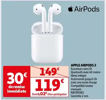 Auchan APPLE AIRPODS 2 offre