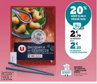 U Express BEIGNETS DE CREVETTE + SAUCE AIGRE DOUCE offre