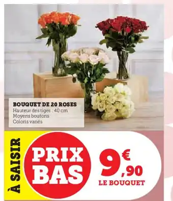 U Express BOUQUET DE 20 ROSES offre