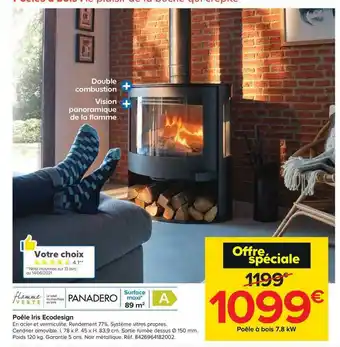 Castorama Poèle Iris Ecodesign offre