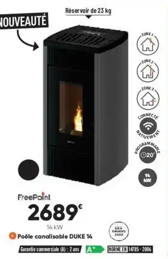 Bricorama Poêle Canalisable Duke 14 Freepoint offre