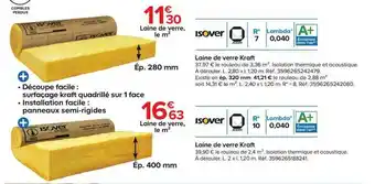 Castorama Isover Laine De Verre Kraft offre