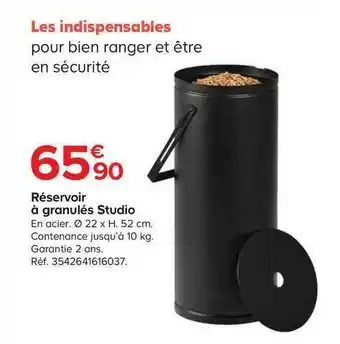 Réservoir à Granulés Studio