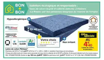 Castorama Laine De Coton Métisse offre