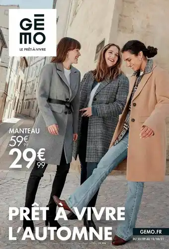 Gémo Manteau offre