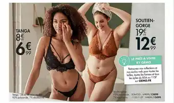 Gémo Soutien-gorge, Tanga offre