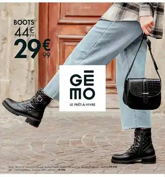 Gémo Boots offre