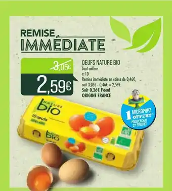 Match Oeufs Nature Bio offre