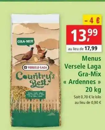 Maxi Zoo Menus Versele Laga Gra-mix «ardennes» 20 Kg offre