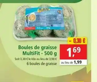 Maxi Zoo Boules De Graisse Multifit - 500 G offre