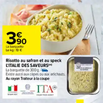 Carrefour Risotto au safran et au speck offre