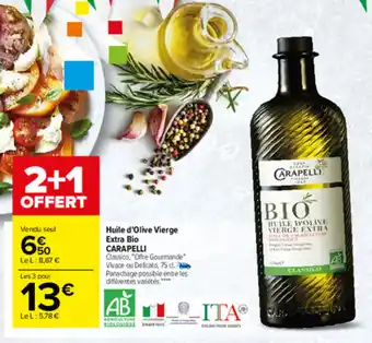Carrefour Huile d'olive vierge extra bio offre
