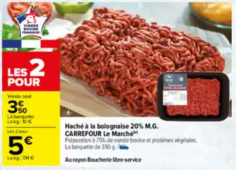 Carrefour Haché à la bolognaise offre