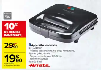 Carrefour Appareil à sandwichs offre
