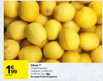 Carrefour Citron offre