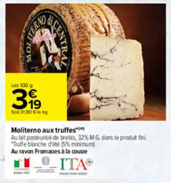 Carrefour Moliterno aux truffes offre