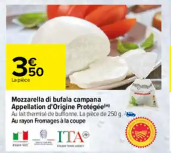 Carrefour Mozzarella di bufala campana appellation d'origine protégée offre