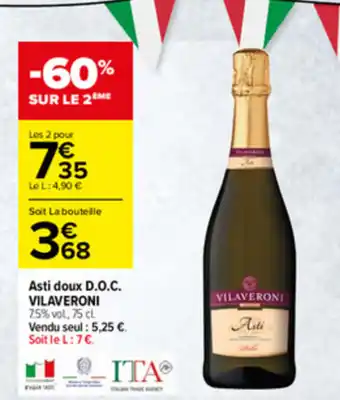Carrefour Asti doux D.O.C. VILAVERONI offre