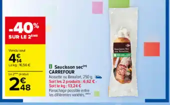 Carrefour Saucisson sec CARREFOUR offre