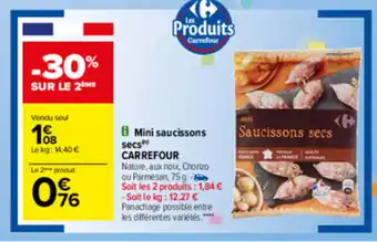Carrefour Mini saucissons secs offre