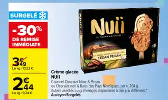 Carrefour Crème glacée NUII offre