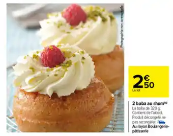 Carrefour 2 Baba au rhum offre