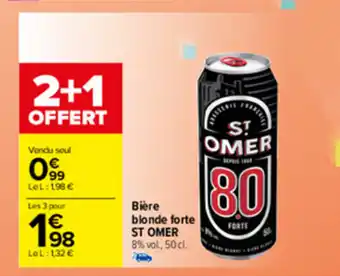 Carrefour Bière blonde forte ST OMER offre