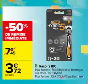 Carrefour Rasoirs BIC offre