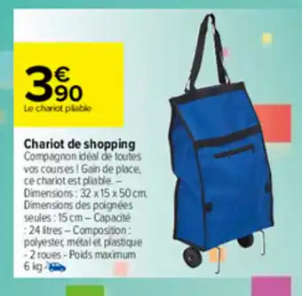 Carrefour Chariot de shopping offre
