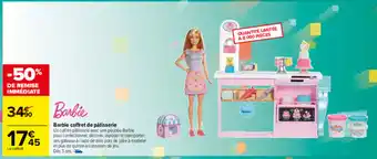 Carrefour Barbie coffret de pâtisserie offre