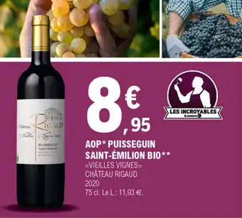 E.Leclerc AOP Puisseguin Saint-Émilion Bio offre