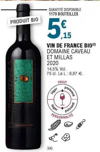 E.Leclerc Vin de France Bio offre