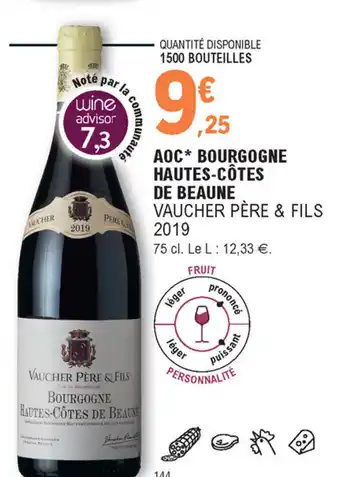 E.Leclerc AOC Bourgogne Hautes-Côtes de Beaune offre