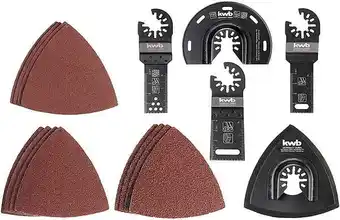 Bricorama Set de 17 outils multifonctions pour bois, métal et plastique (12 abrasifs et 5 lames) offre